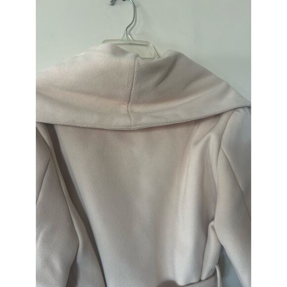 CHICWISH Women's Turn Down Shawl Collar Belted Coat Parka Cream Ivory Sz XL - Picture 6 of 9